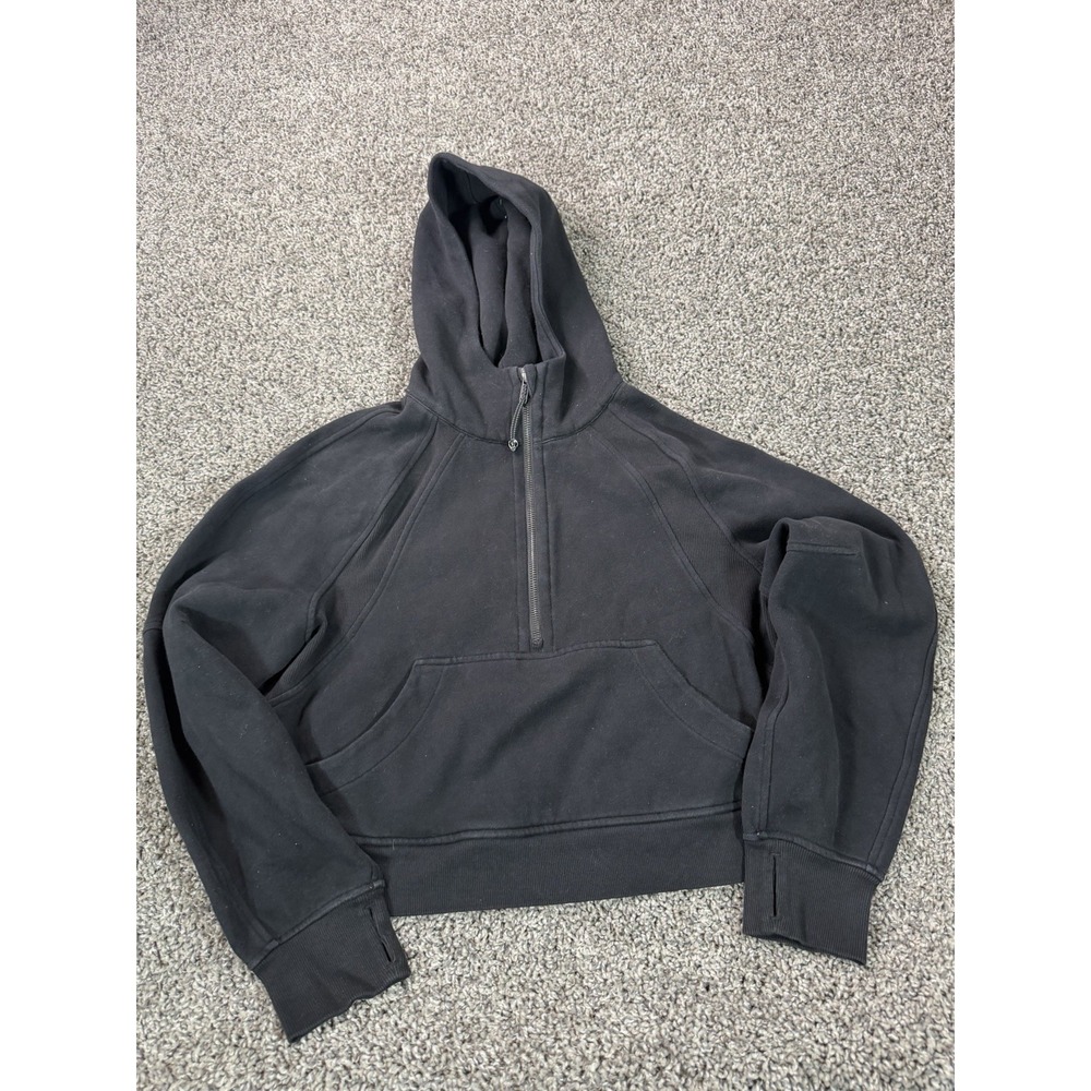 Lululemon Oversized 1/2 Zip Scuba Hoodie Women's Size XS/S Black